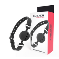 DARKNESS - BAILLON RESPIRANT EN SILICONE NOIR