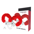 DARKNESS - RED-LINED METAL HANDCUFFS