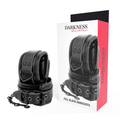 DARKNESS - ADJUSTABLE LEATHER HANDCUFFS BLACK