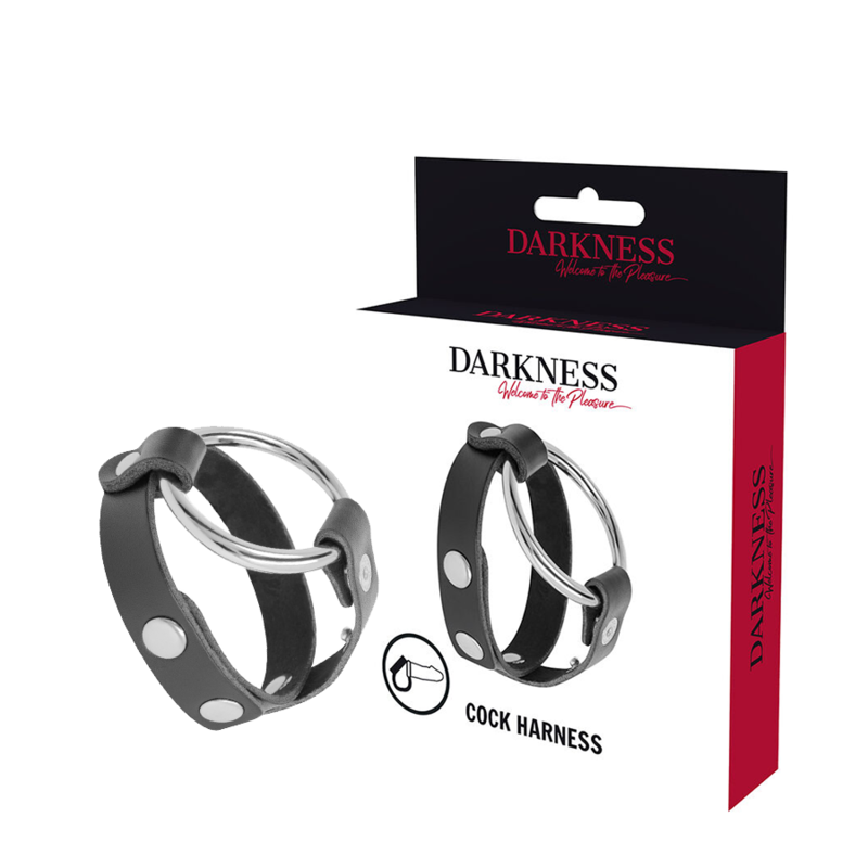 DARKNESS - ANNEAU POUR PÉNIS ET TESTICULES BDSM