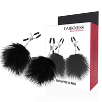 DARKNESS - PINCES À TÉTONS AVEC POMPONS 2