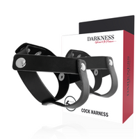 DARKNESS - ANNEAU EN CUIR POUR PÉNIS ET TESTICULES
