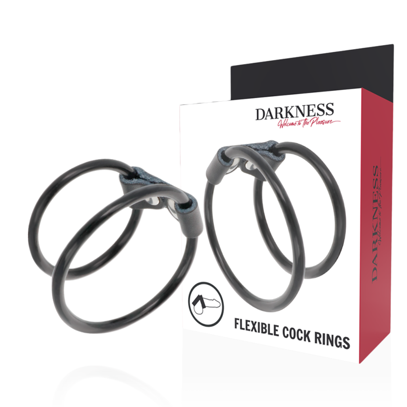 OBSCURITÉ - ANNEAU DOUBLE FLEXIBLE POUR PÉNIS