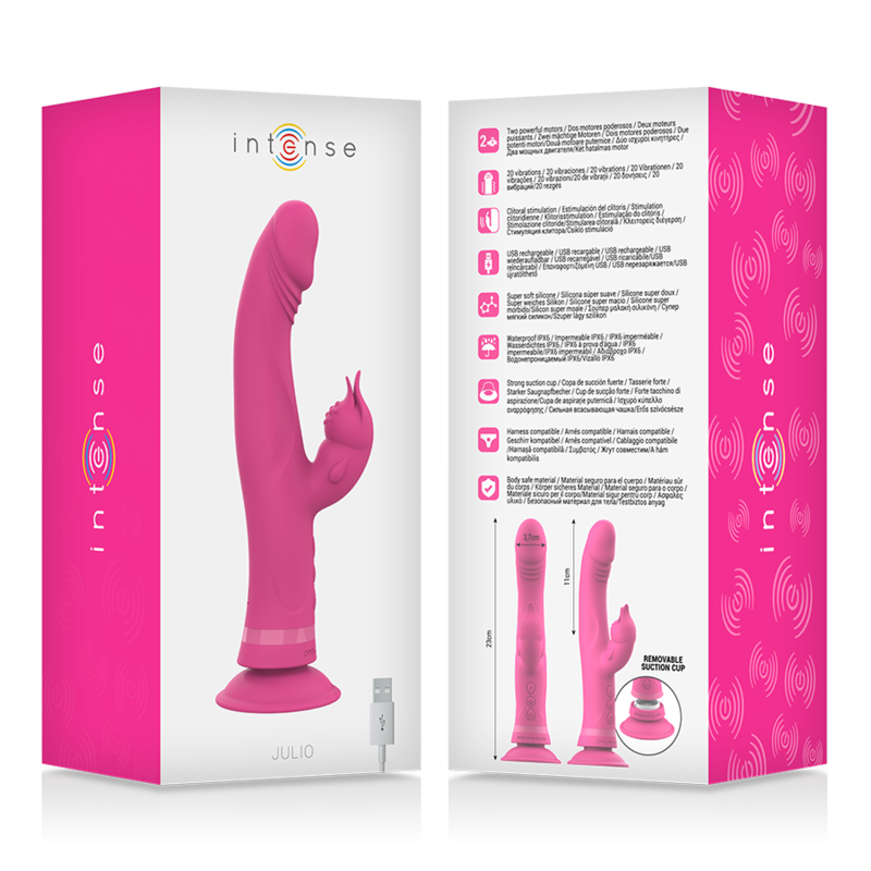 INTENSE - JULY RABBIT VIBRATOR PINK SILICONE