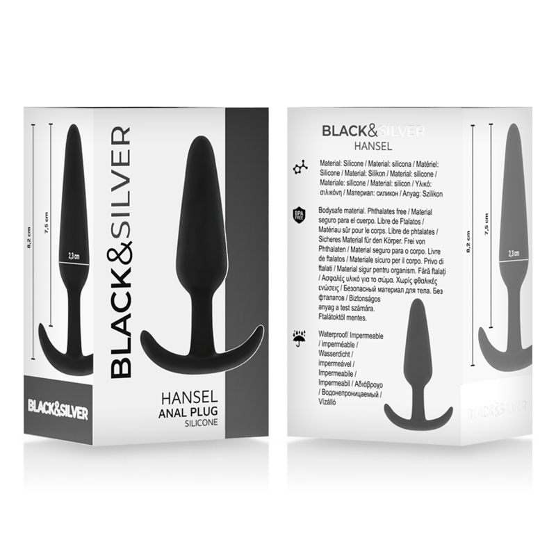 BLACK&SILVER - HANSEL PLUG ANAL EN SILICONE AVEC ANNEAU PETIT