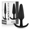 BLACK&SILVER - HANSEL PLUG ANAL EN SILICONE AVEC ANNEAU PETIT