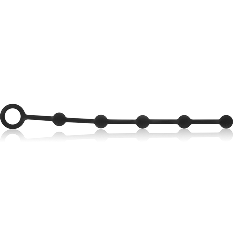 BLACK&SILVER - KORG ANAL ROSARIO SILICONE INITIATION 21 CM