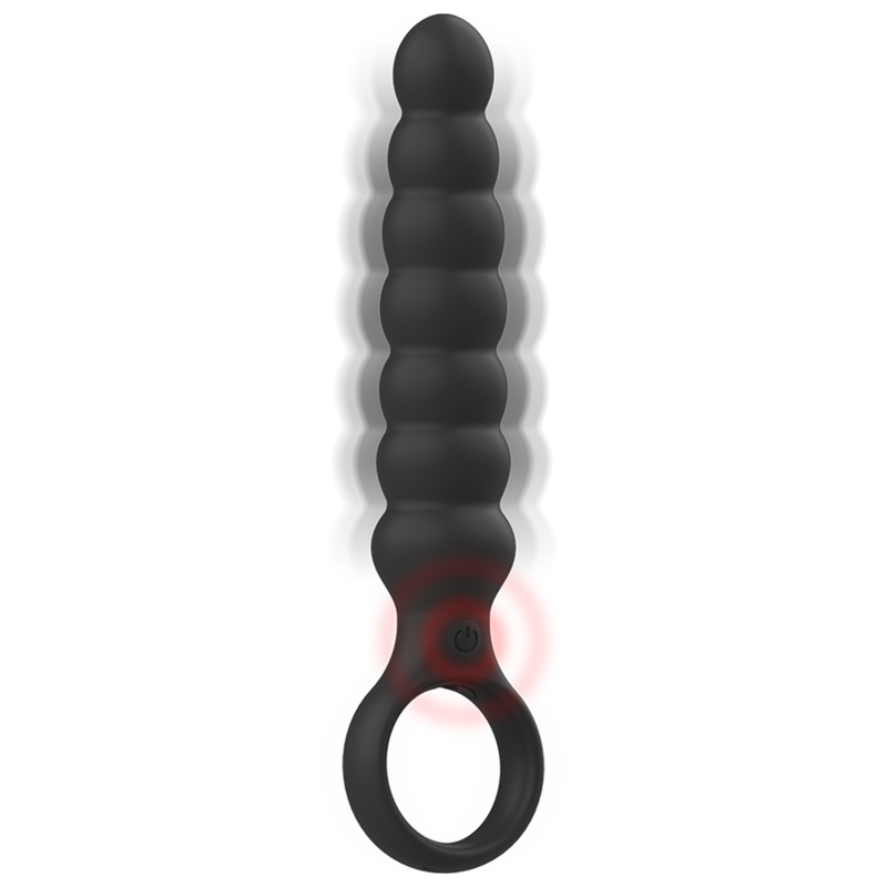 BLACK&SILVER - BOB POWERFUL SILICONE ANAL DILATOR VIBRATOR