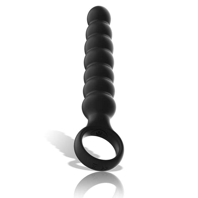 BLACK&SILVER - BOB POWERFUL SILICONE ANAL DILATOR VIBRATOR