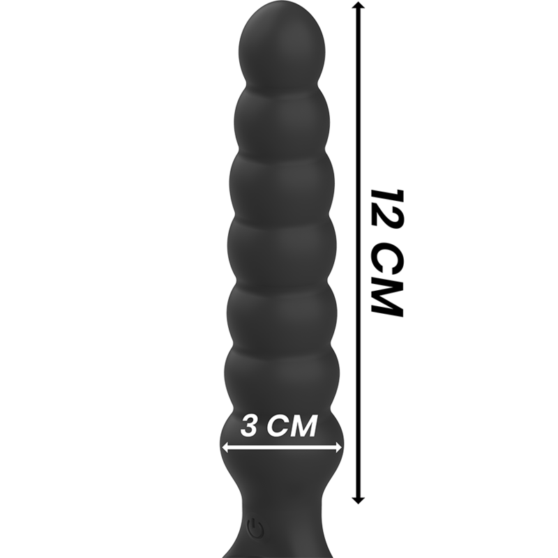 BLACK&SILVER - BOB POWERFUL SILICONE ANAL DILATOR VIBRATOR