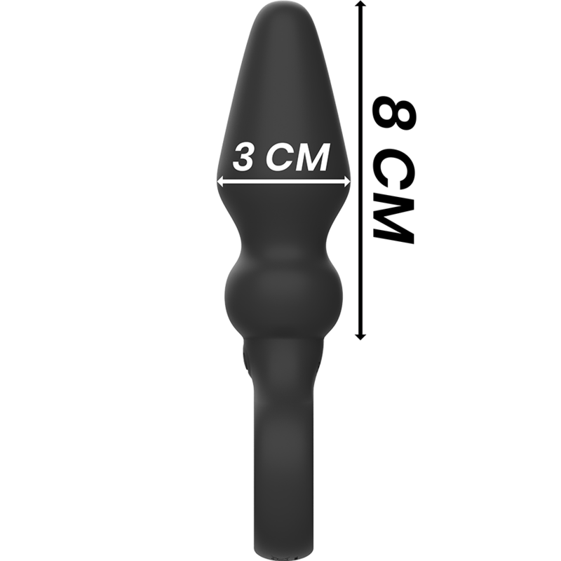 BLACK&SILVER - OZZY POWERFUL SILICONE ANAL PLUG VIBRATOR