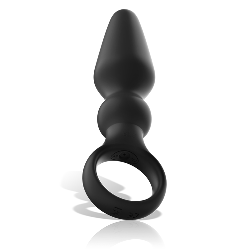 BLACK&SILVER - OZZY POWERFUL SILICONE ANAL PLUG VIBRATOR