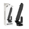 BASECOCK - VIBROMASSEUR RÉALISTE TÉLÉCOMMANDE NOIR 20 CM -O- 4 CM