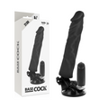 BASECOCK - VIBREUR RÉALISTE TÉLÉCOMMANDE NOIR 21 CM -O- 4 CM