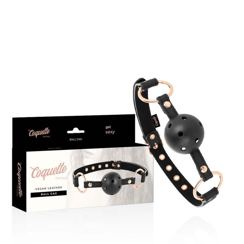 COQUETTE CHIC DESIRE - BÂILLON FANTAISIE EN CUIR VÉGÉTALIEN RESPIRANT
