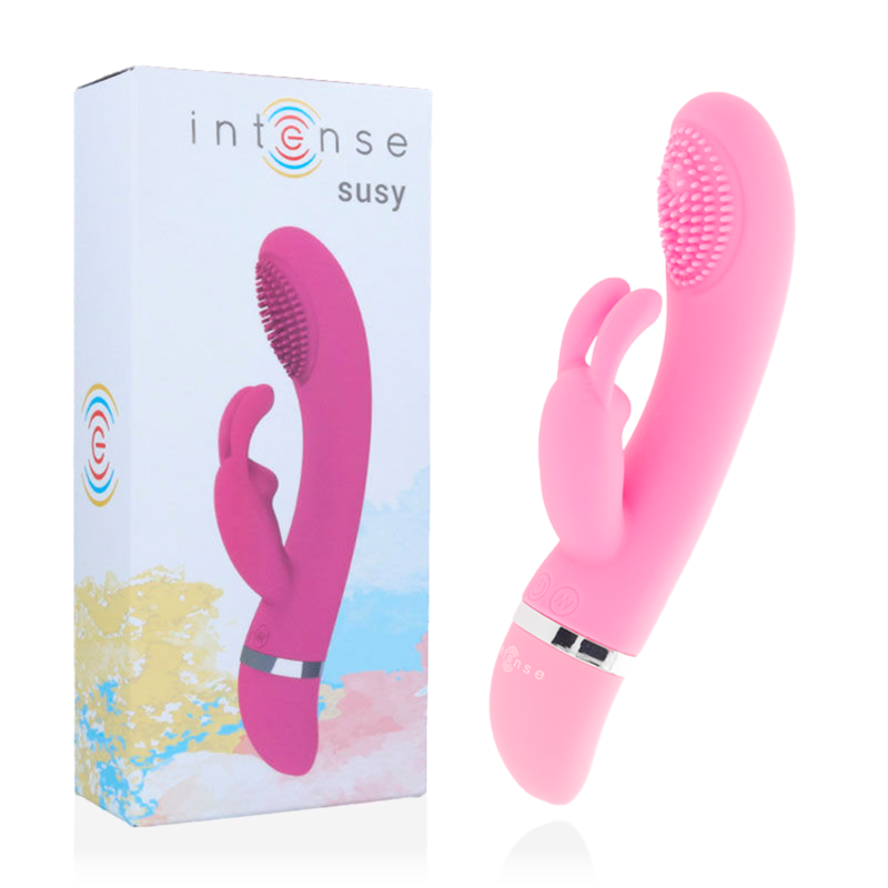 INTENSE - SUSY VIBRADOR OSCILLANT SILICONE RABBIT ROSE