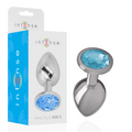 INTENSE - PLUG ANAL MÉTAL ALUMINIUM AVEC CRISTAL BLEU TAILLE S