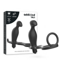 ADDICTED TOYS - PLUG ANAL AVEC ANNEAU SILICONE NOIR 12 CM