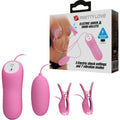 PRETTY LOVE - PINCES AVEC VIBRATIONS ET ÉLECTROCHOCS ROSE