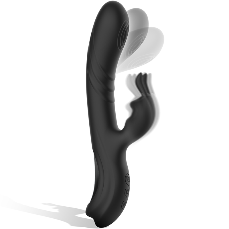 BLACK&SILVER - JAMIE RABBIT VIBRATOR WAVE EFFECT