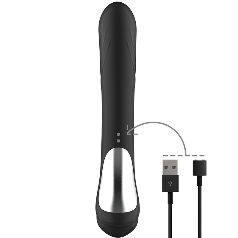 BLACK&SILVER - JAMIE RABBIT VIBRATOR WAVE EFFECT