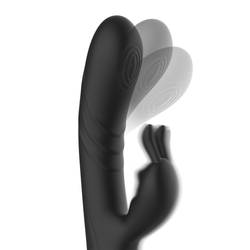 BLACK&SILVER - JAMIE RABBIT VIBRATOR WAVE EFFECT