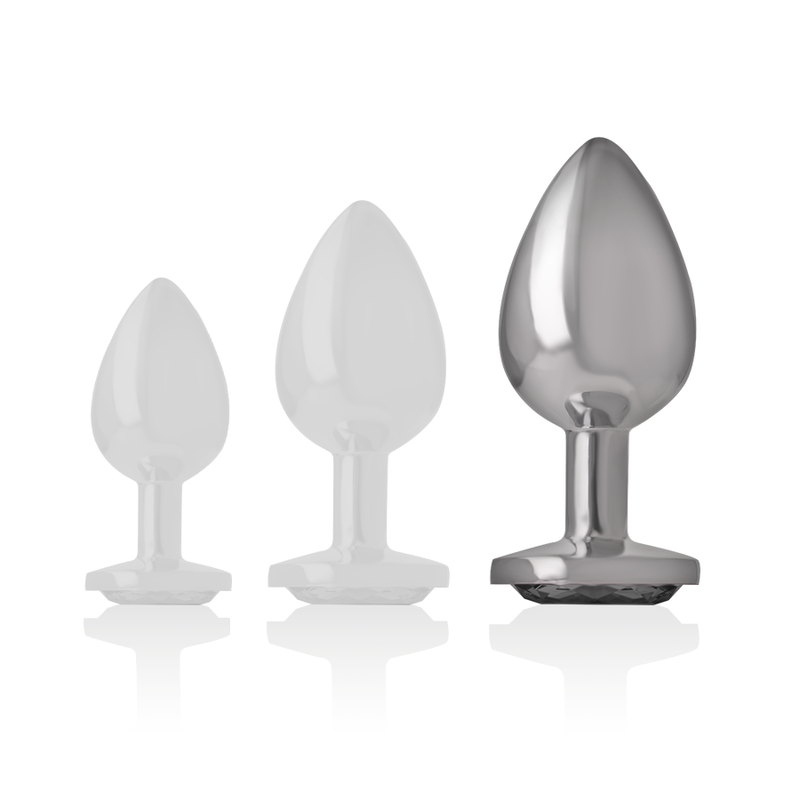INTENSE - PLUG ANAL MÉTAL ALUMINIUM CŒUR BLANC TAILLE L