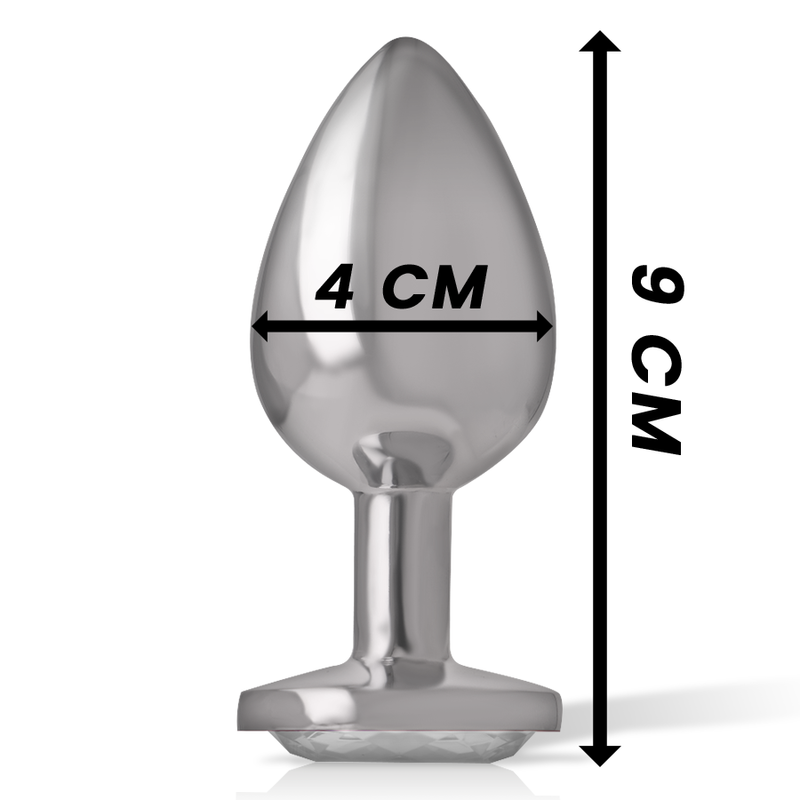 INTENSE - PLUG ANAL MÉTAL ALUMINIUM CŒUR BLANC TAILLE L