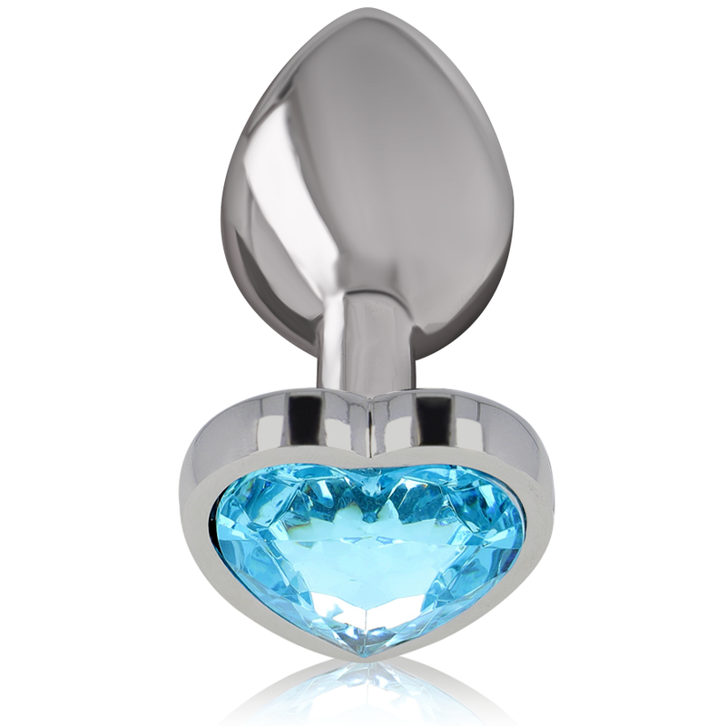 INTENSE - ANAL PLUG METAL ALUMINUM BLUE HEART SIZE S