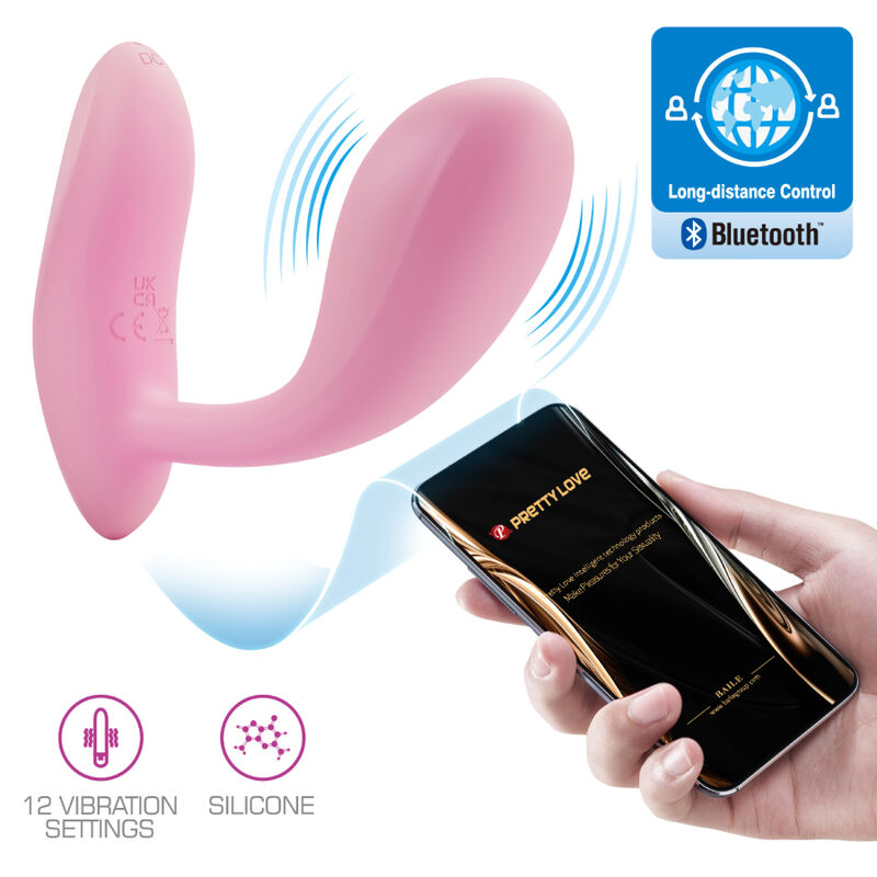 PRETTY LOVE - BAIRD POINT G 12 VIBRATIONS RECHARGEABLE ROSE APP
