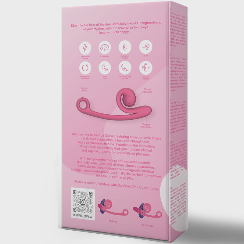 SNAIL VIBE - VIBRATEUR COURBÉ ROSE