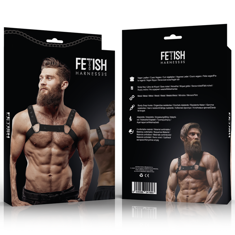 ATTITUDE FÉTICHE SOUMISE - HARNAIS DE SPORT AJUSTABLE EN NÉOPRÈNE POUR HOMME