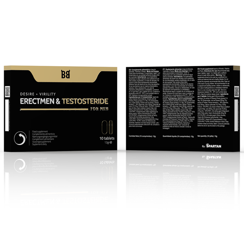 BLACK BULL - ERECTMEN & TESTOSTERIDE MEN'S POTENCY AND TESTOSTERONE 10 CAPSULES