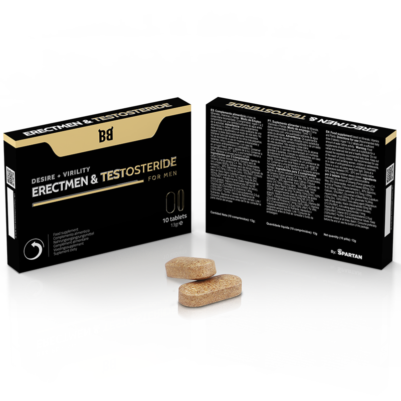 BLACK BULL - ERECTMEN & TESTOSTERIDE MEN'S POTENCY AND TESTOSTERONE 10 CAPSULES