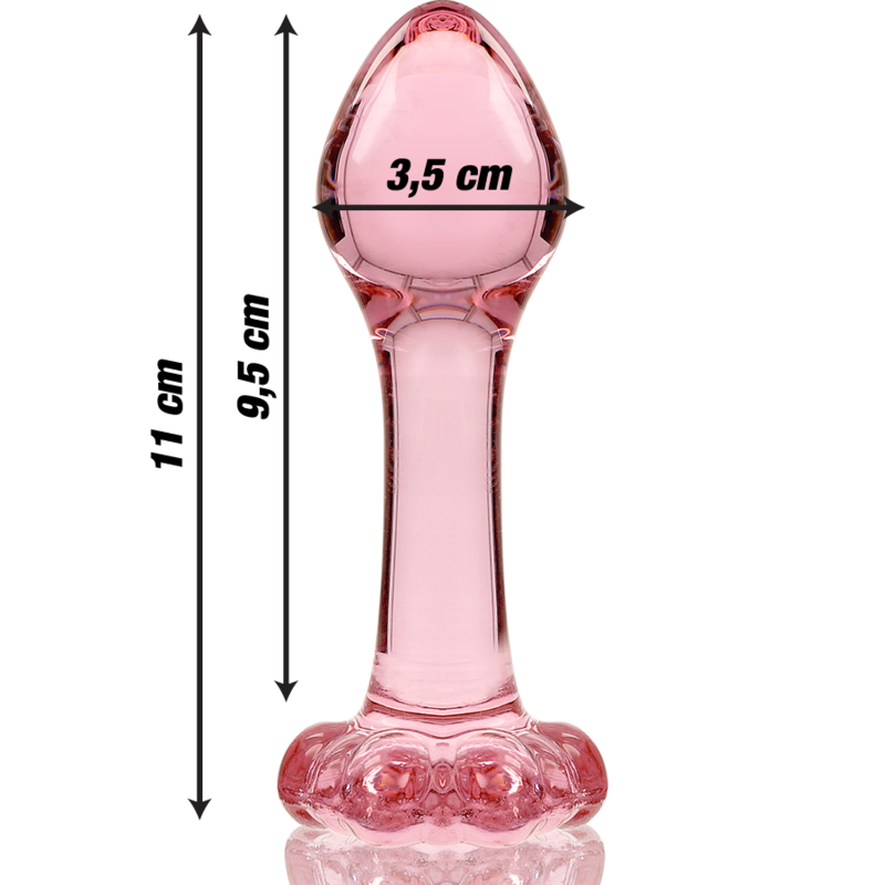 SÉRIE NEBULA PAR IBIZA - MODÈLE 2 PLUGS CRISTAL ROSE 11 CM -O- 3.5 CM