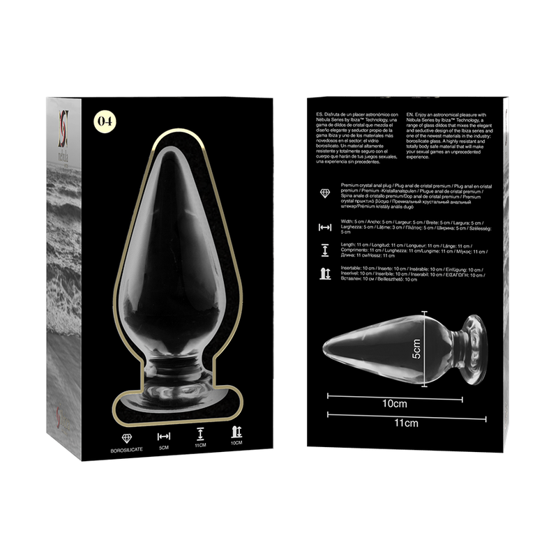 NEBULA SERIES BY IBIZA - MODÈLE 4 BOUCHES CRISTAL TRANSPARENT 11 CM -OU- 5 CM