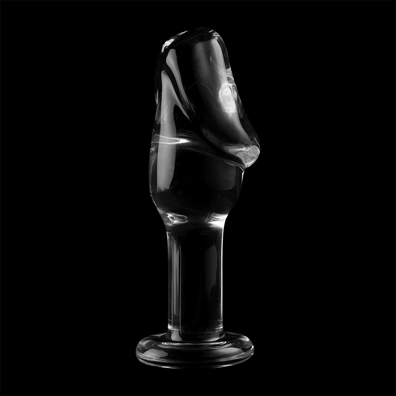 NEBULA SERIES BY IBIZA - MODEL 6 TRANSPARENT GLASS PLUG 12.5 CM -OR- 4 CM