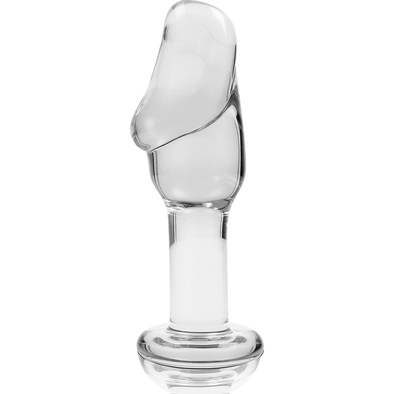 NEBULA SERIES BY IBIZA - MODEL 6 TRANSPARENT GLASS PLUG 12.5 CM -OR- 4 CM