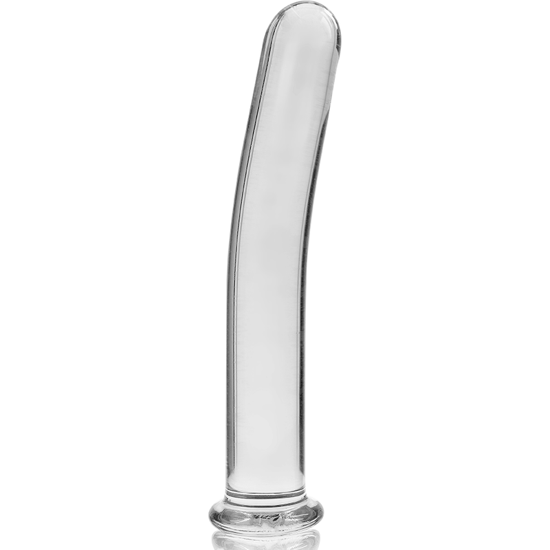 NEBULA SERIES BY IBIZA - MODEL 8 TRANSPARENT GLASS DILDO 14.5 CM -OR- 2 CM