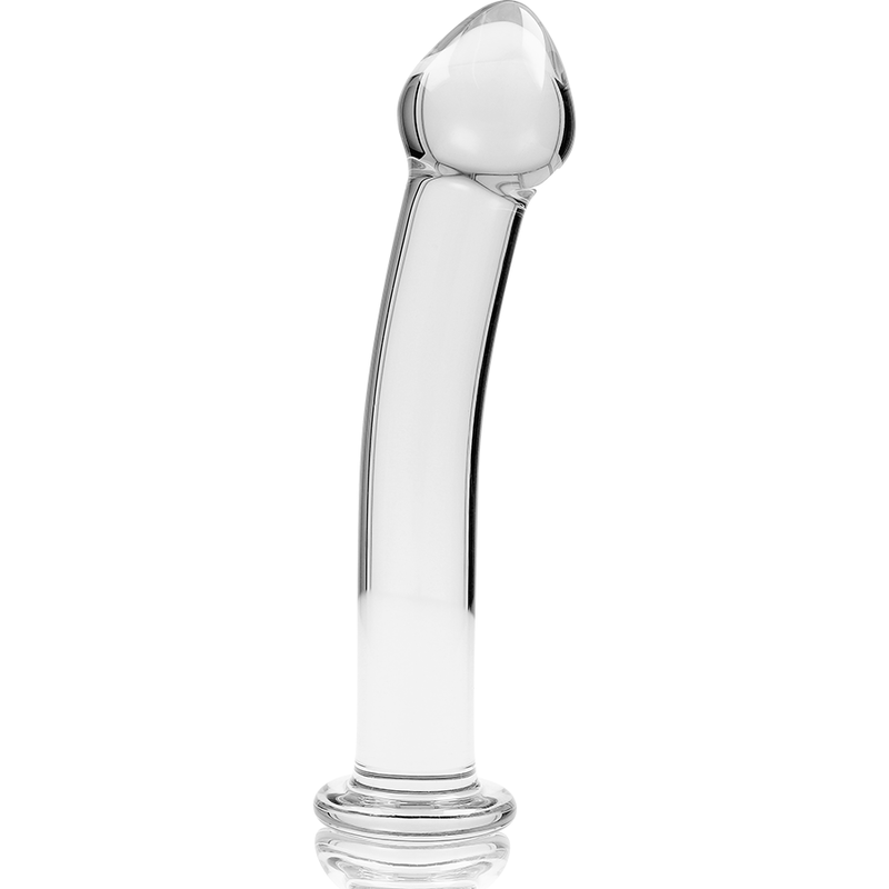 NEBULA SERIES BY IBIZA - MODEL 11 TRANSPARENT GLASS DILDO 16 CM -OR- 3 CM