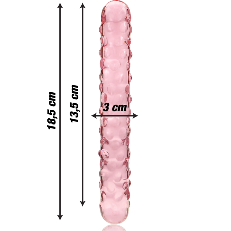 NEBULA SERIES BY IBIZA - MODEL 15 PINK CRYSTAL DILDO 18.5 CM -OR- 3 CM