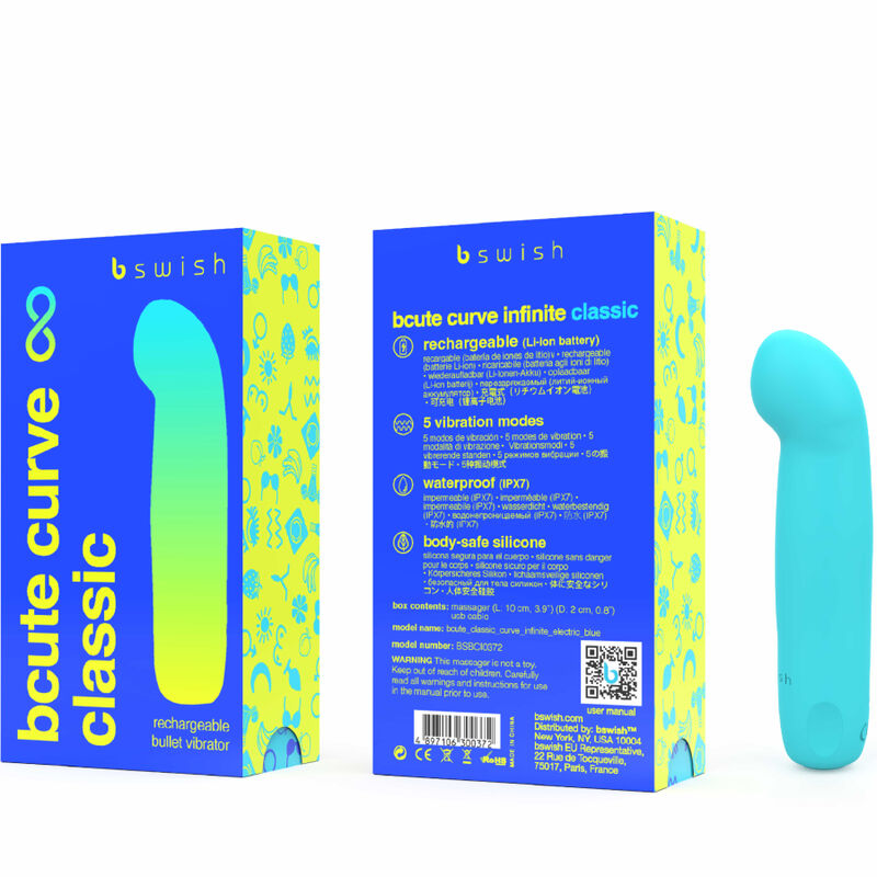 B SWISH - BCUTE CURVE INFINITE CLASSIQUE VIBRATEUR RECHARGEABLE SILICONE BLEU
