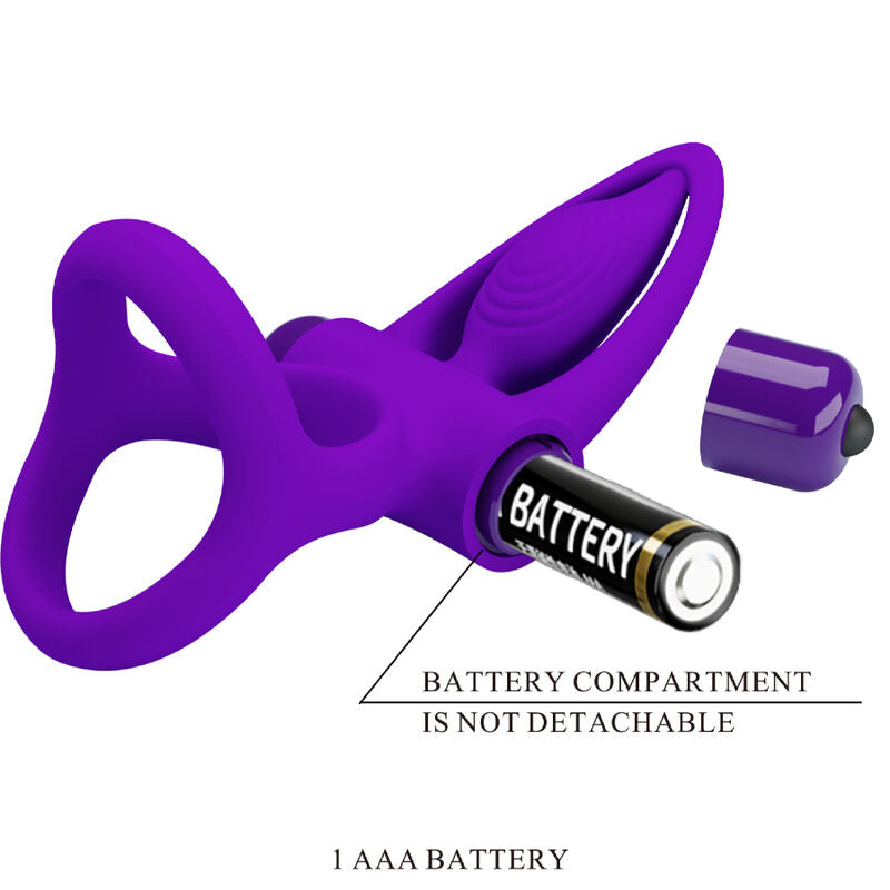 PRETTY LOVE - VIBRATING RING 10 VIBRATIONS SILICONE VIOLET