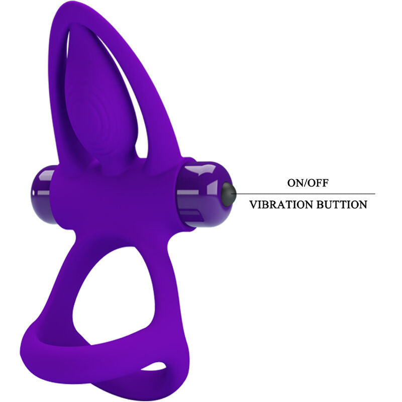 PRETTY LOVE - VIBRATING RING 10 VIBRATIONS SILICONE VIOLET