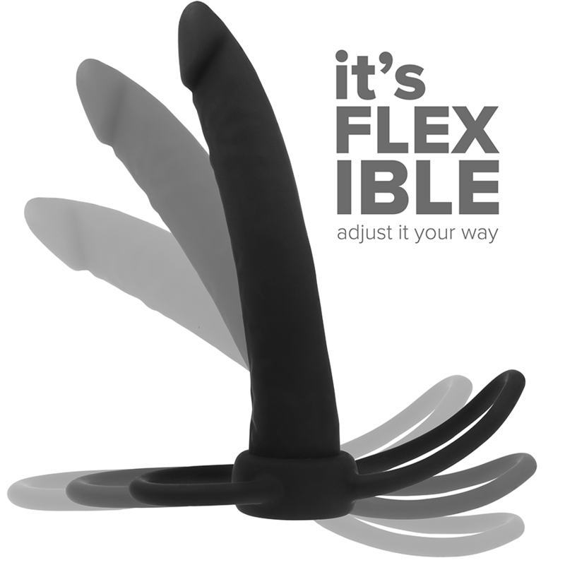 MYTHOLOGY - COBI ONYX ACCOMODATOR HARNAIS POUR DOUBLE PÉNÉTRATION SILICONE