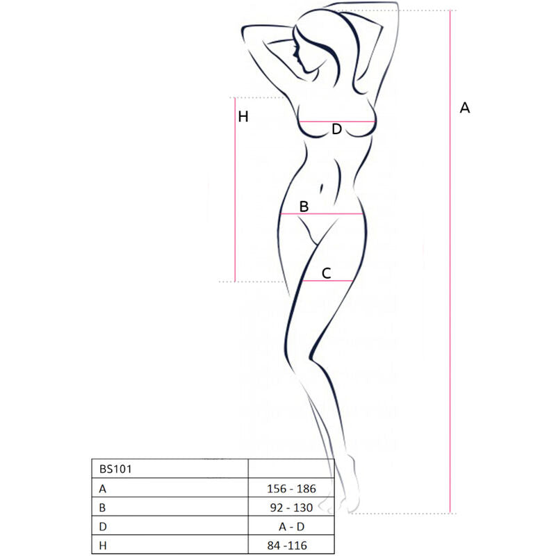 PASSION - BS101 BODY BAS BLANC TAILLE UNIQUE