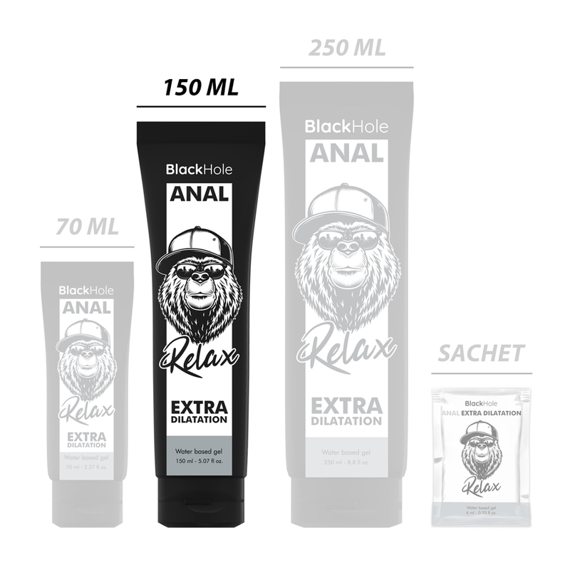 BLACK HOLE - WATER-BASED GEL FOR ANAL DILATION 150 ML