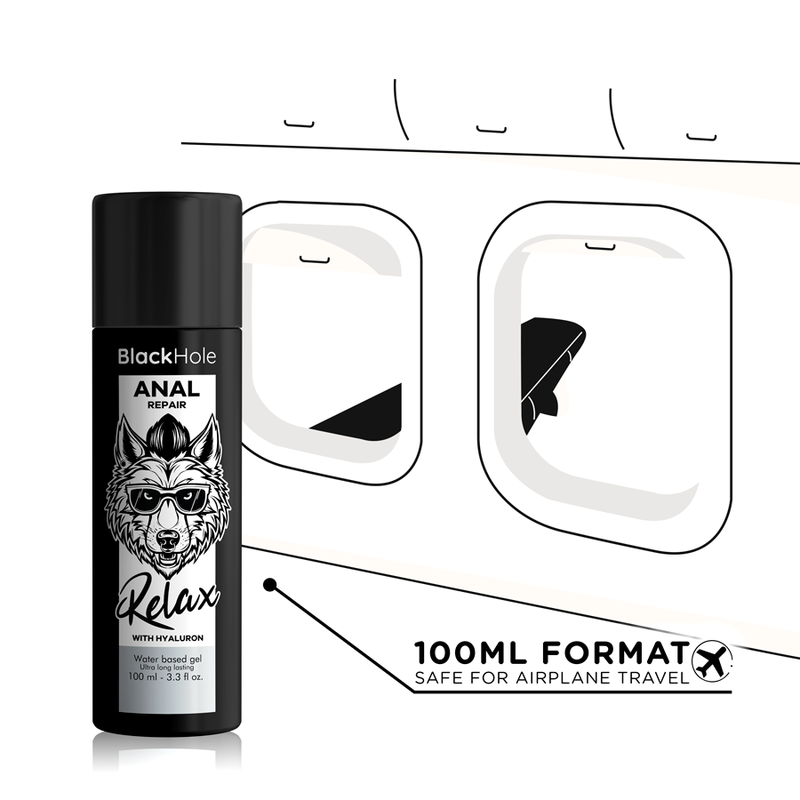 BLACK HOLE - RÉPARATEUR ANAL À BASE D'EAU RELAX AVEC HYALURON 100 ML