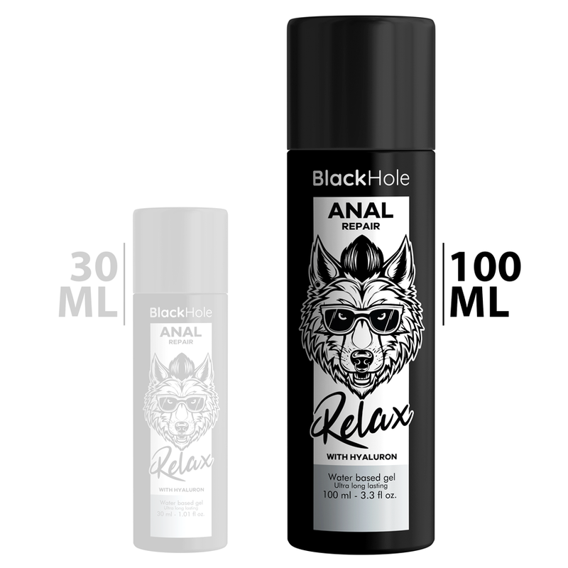 BLACK HOLE - RÉPARATEUR ANAL À BASE D'EAU RELAX AVEC HYALURON 100 ML