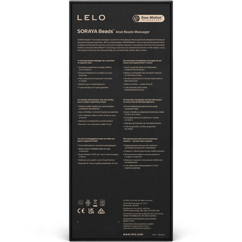 LELO - PERLES ANALES SORAYA NOIR